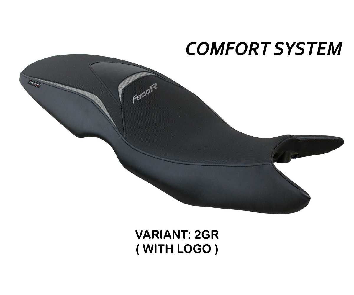 Seat saddle cover Maili comfort system Gray GR + logo TPZ BMW F 800 R 2009 2020
