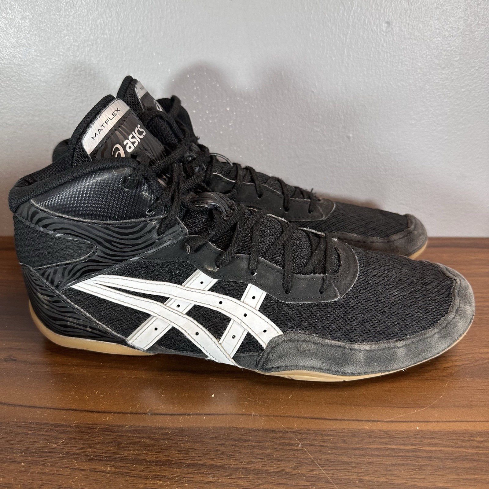 SAOLA Scarpe da wrestling Asics uomo 11 Matflex 7 nere sneakers stringate gomma 1081A051