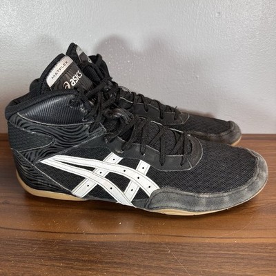Asics Wrestling Shoes Mens 11 Matflex 7 Black Gum Lace Up Sneakers 1081A051