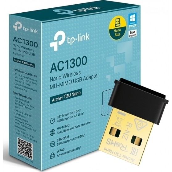 TP-Link Archer T3U Nano: Adattatore WiFi AC1300 USB MU-MIMO Prezzo