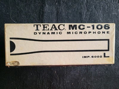 Teac MC-106 Dynamic Microphone (Vintage) w Stand Original Box & Manual Complete
