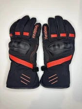 Harssidanzar Motorcycle Glove Men’s Sz Med NIB Black Red Touchscreen 
