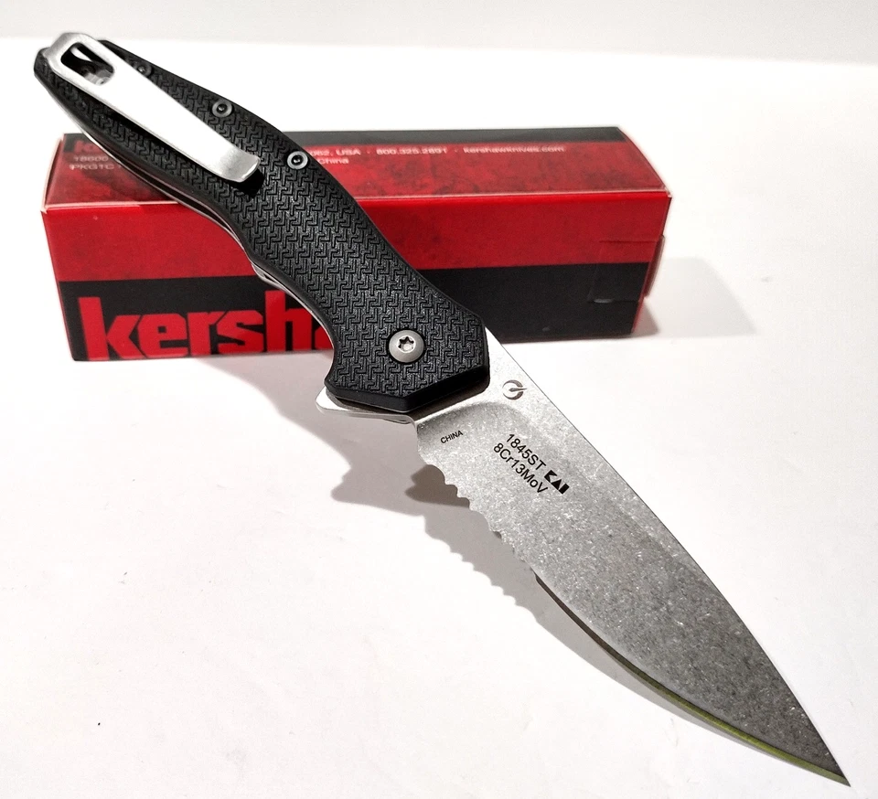 Тактический пружинный зазубренный карманный нож KERSHAW KS1845SHORELINE EDC - Изображение 2 из 4