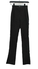 NA-KD Women's Suit Trousers UK 8 Black Viscose with Polyester Dress Pants