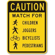 Children Pedestrian Crossing Aluminum Weatherproof Sign b00692