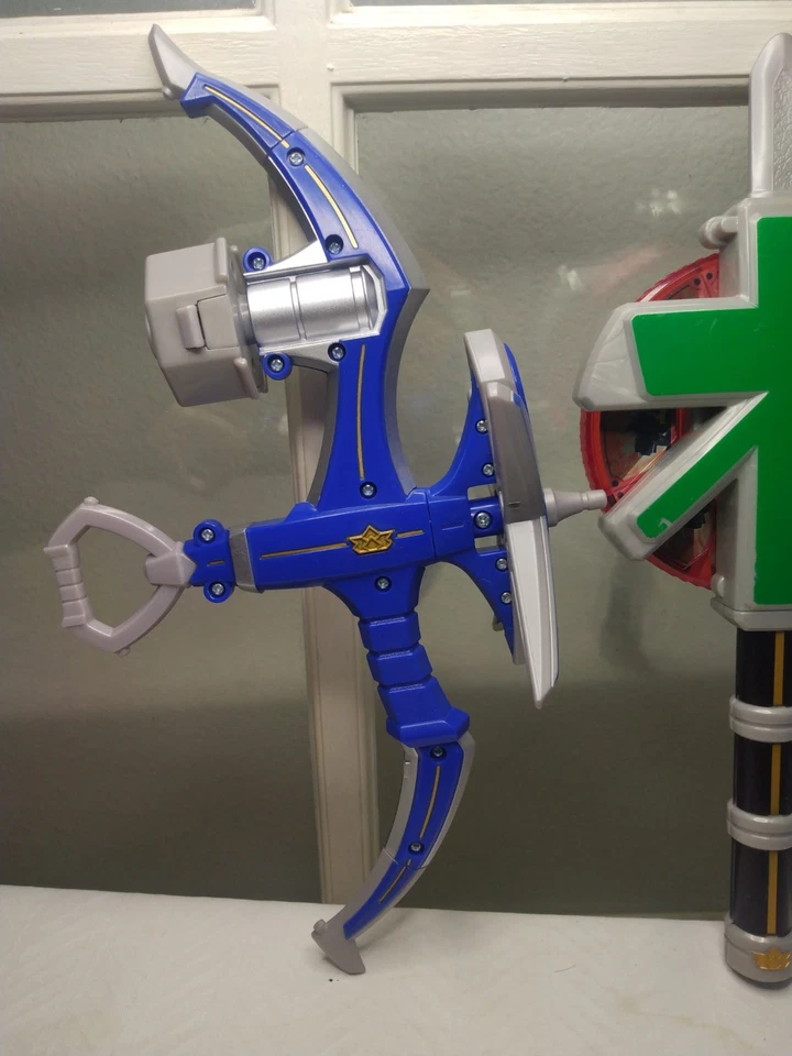 BANDAI Power Rangers Shinkenger Wooden Spear & Bow Set JP - Image 2 of 4