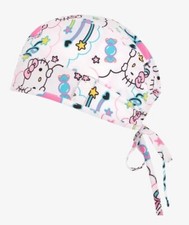 CHEROKEE TOONIFORMS SANRIO LICENSED HELLO KITTY FUNFETTI SCRUB CAP - BRAND NEW