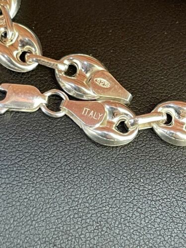 925 Sterling Silver Puffed Mariner Link Chain Necklace Or Bracelet 6-12mm 7-30" - Picture 12 of 12