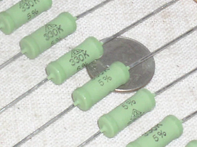 VISHAY 10 LOT NEW 330K OHM 3 W WATT 5% MF METAL OXIDE FILM AXIAL POWER RESISTOR USA