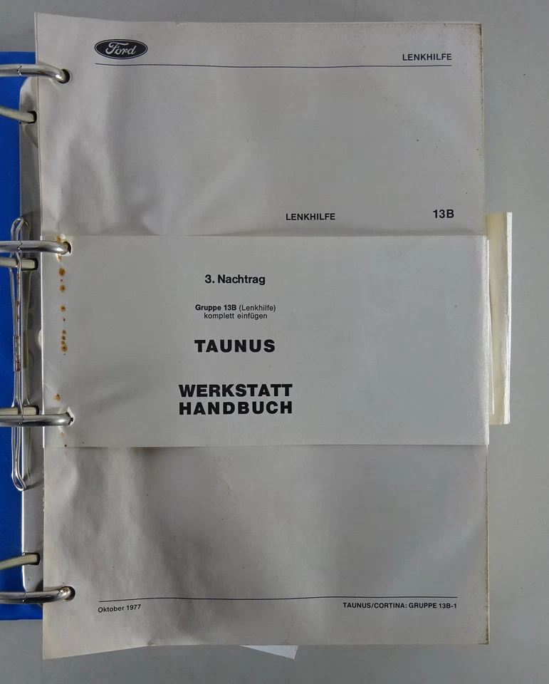 Manual De Taller Ford Taunus TC 75 / TC 76 Desde Año 1975 Hasta 10/1977 - Imagen 2 de 4
