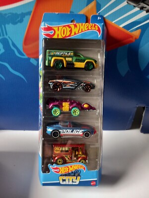 Hot Wheels 5er PACK HW City Fangster, Rogue Hog, Bread Box, Alpha Pursuit