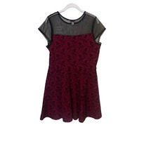 Retro Red & Black Lace Dress whimsigoth witchy vampire goth dark romance