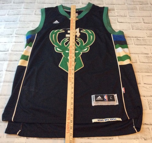 Adidas Mens Black Milwaukee Bucks Giannis Antetokounmpo 34 NBA Jersey Size L +2 - Picture 4 of 6