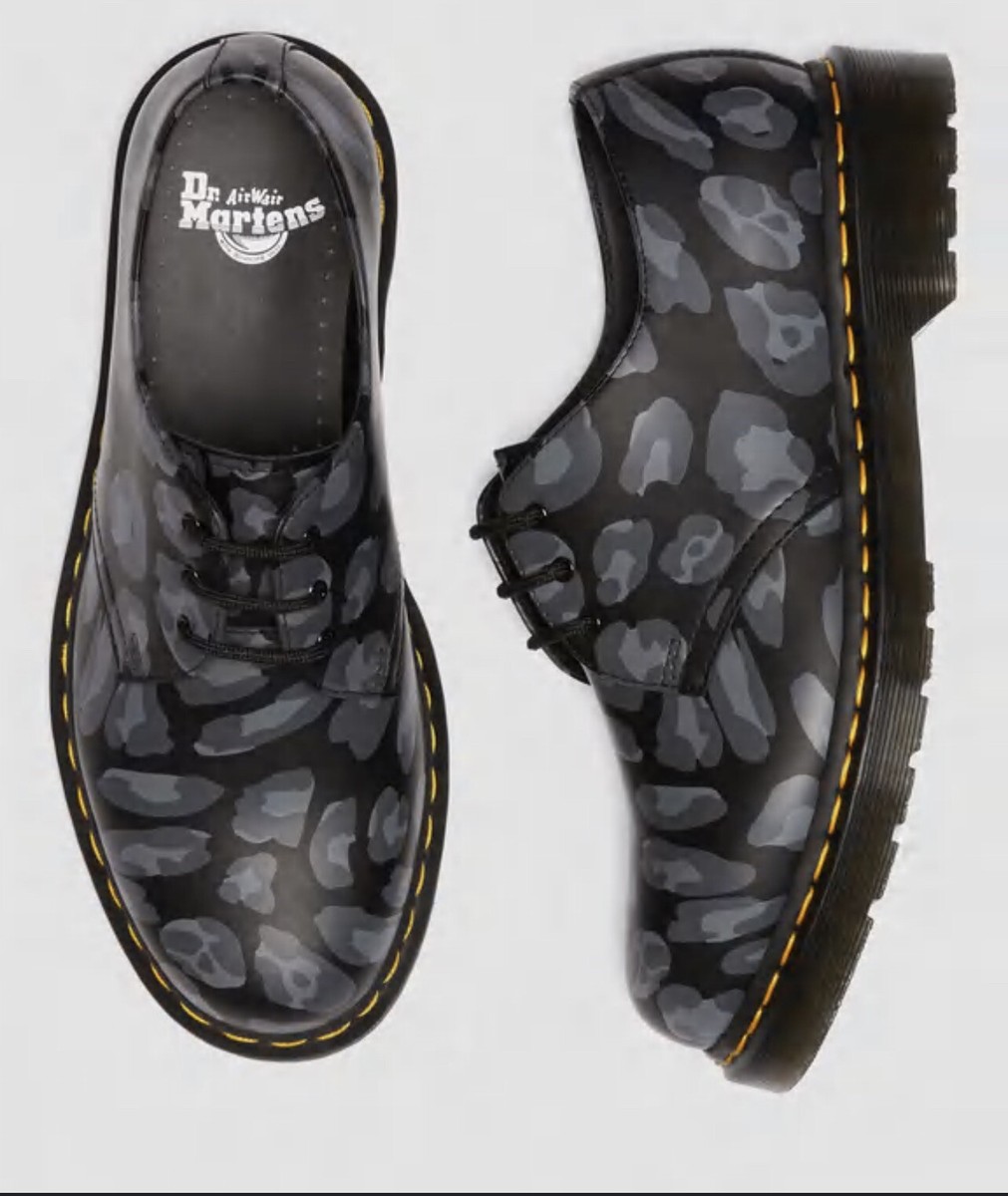 Dr. Doc Martens 1461 Distorted Leopard Print Oxford Shoes 