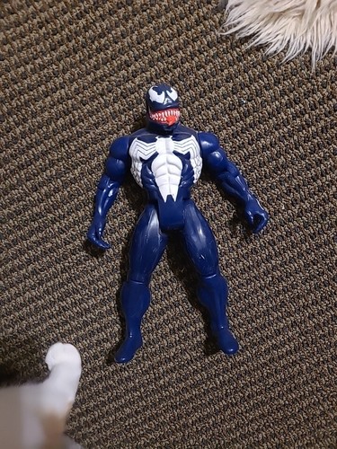 Vintage 1994 Venom Spiderman Marvel Toy Biz 10" Actionfigur Purple Scuffs gebraucht