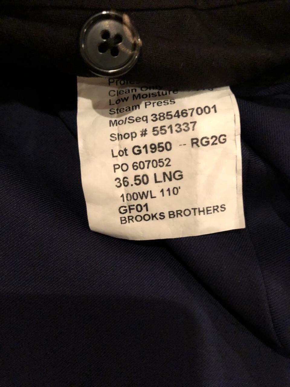 Brooks Brothers Suit 42L Blue Milano Fit image 6