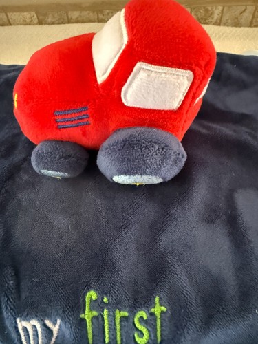Baby Essentials Lovey My First Tractor Embroidered 12" x 13" Security Blanket - Picture 4 of 10