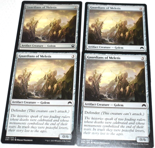 Magic card: 4x Guardians of Meletis Artifact Creature Golem Common Magic Origins
