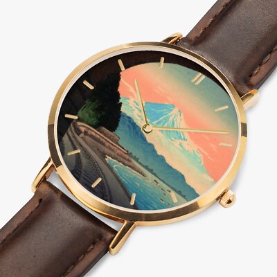 J Axis Modern Timepiece Mt Fuji Ukiyo E Art Dial Analog Quartz Watch New Battery Axis Wristwatches for sale | eBay main image 2