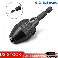 1/4inch Keyless Chuck Conversion Hex Shank Adapter Drill Bit Quick Change Driver
