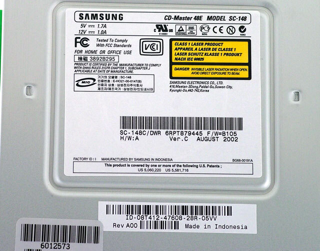 Samsung SC-148 Black IDE 48X CD-ROM Drive | eBay