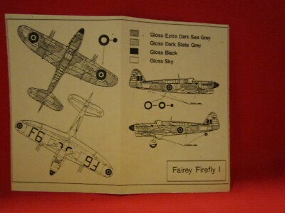 1/72 Unknown Mfg Decals Fairley Firefly I XD