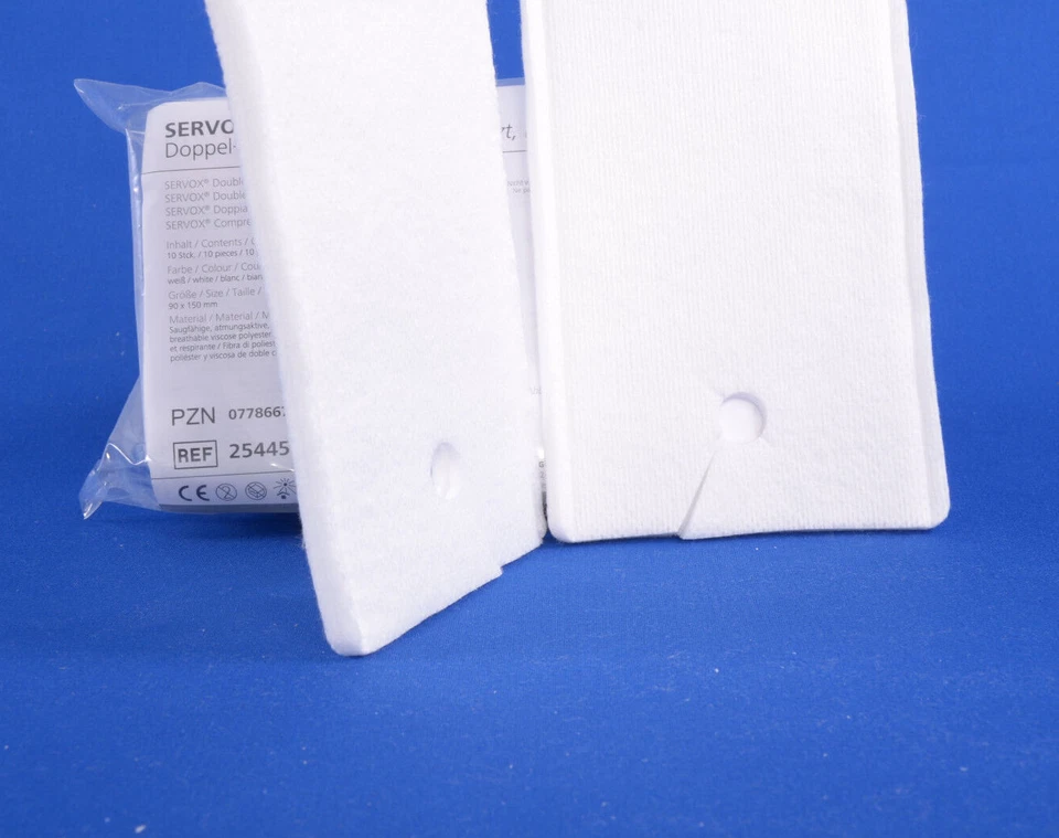 30x Servox Doppel-Trachealkompresse extra stark u saugfähig 90x150 mm geschlitzt - Bild 3 von 4