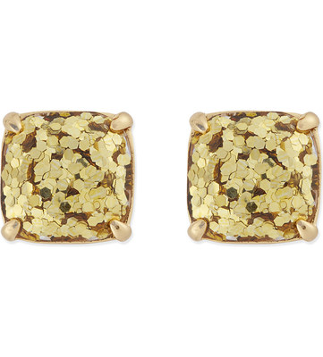 Kate Spade MULTI sparkles GLITTER GOLD cushion stud Earrings