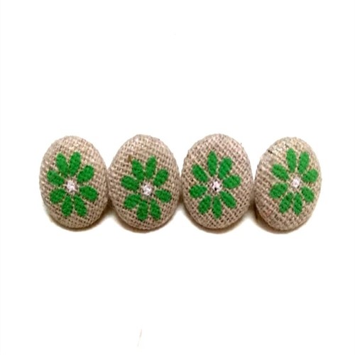30PCS Decoration Small Multicolor Flower Covered Button 0.59 inch - Picture 2 of 8