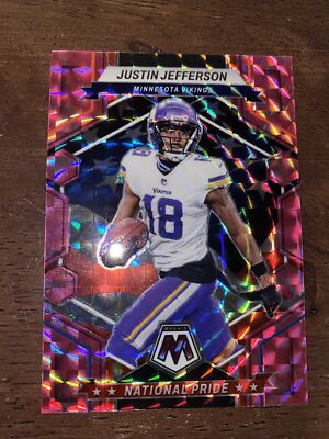 2023 Panini Mosaic Justin Jefferson National Pride Pink Mosaic