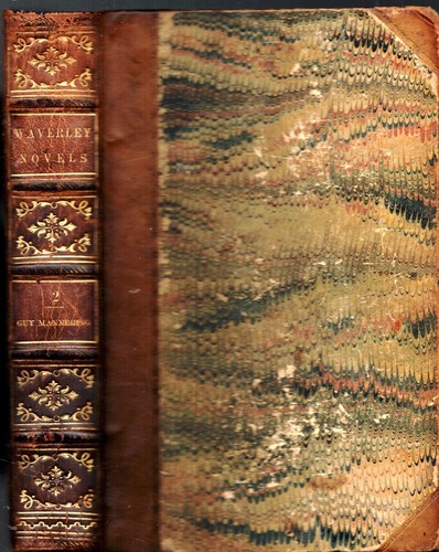 1852 FINE BINDING LEATHER SCOTT'S GUY MANNERING ILLUSTRATED ASTROLOGY GIFT IDEA