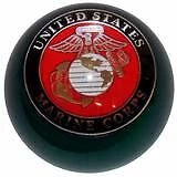 Black U.S. Marine Corps Shift Knob #EM-AF-M-BLK (1/2"-13 female threads)