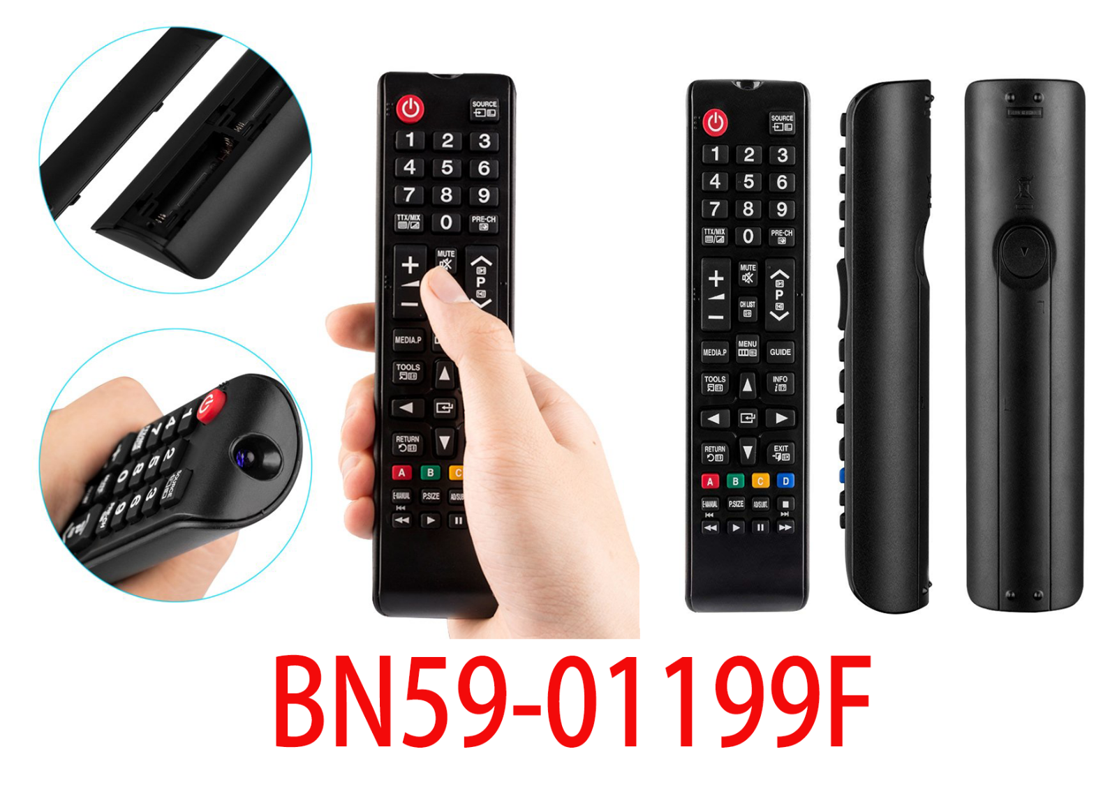 Replaced Remote Control Compatible for Samsung UN40J5200AFXZA  UN48J6200AFXZA UN50J6200AFXZA UN55J620DAFXZA UN65J620DAFXZA LED HDTV TV