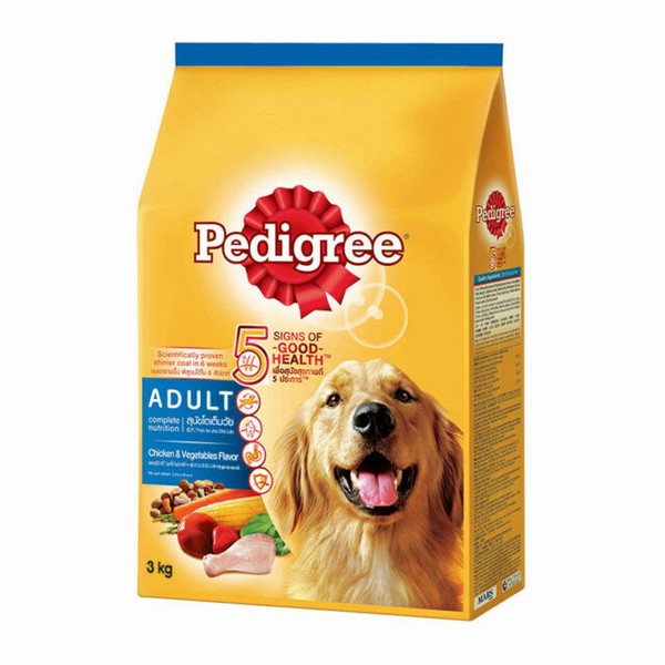 Pedigree Chicken & Vegetables Flavor Adult Dog Food 3kg for sale online