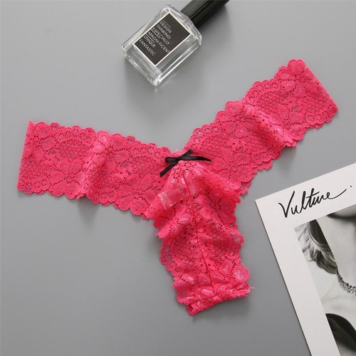 Bragas De Encaje Ropa Interior Tanga Sexy Lencería Transparente Para Mujer 5Pcs - Picture 11 of 13