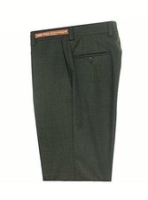 NWT 195 JACK VICTOR Riviera Olive Grn VOYAGEUR Flat Front Wool Dress Pants 32R