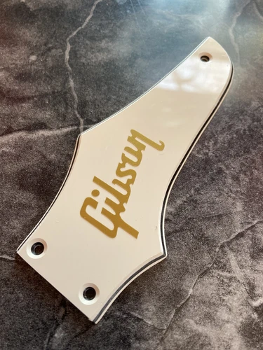 3 Ply Parchment Truss Rod Cover for Epiphone Firebird + Gold Metallic Decal 
