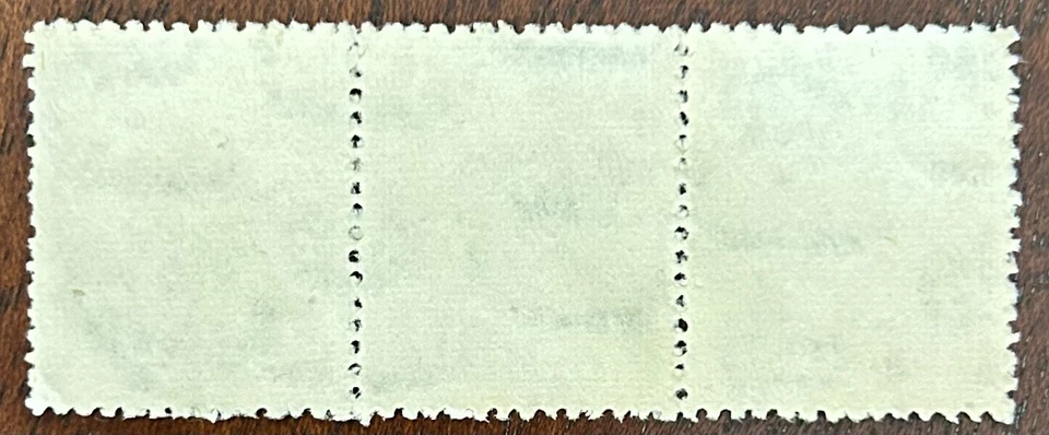 Egipto - Tira de 3 sellos de impuestos fiscales, ingresos, 1 molino #12-06082 Foto 2 de 2