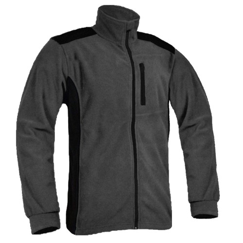 Mens Full Zip Fleece Jacket Anti Pill Polar Contrast Outdoor Warm Work
