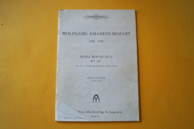 Notenbuch/-heft: Missa brevis in G (Mozart) (N-081)