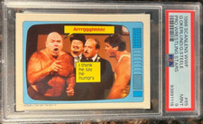 1986 Scanlens WWF #65 Gene Okerlund/George Steele PSA 9 MINT Wrestling Card