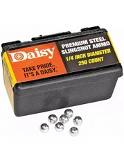 2 - Daisy, Powerline Steel Slingshot Ammo 1/4" Steel Shot 250/Box 988114-444