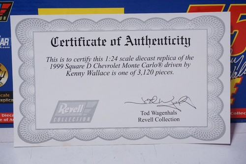 1999 Revell NASCAR #55 Kenny Wallace SQUARE D Monte Carlo Diecast 1:24 Nascar - Picture 2 of 7