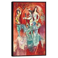 Framed Canvas Giclee Print Wall Art Carmen by Marc Chagall Home Decor 20"x32"