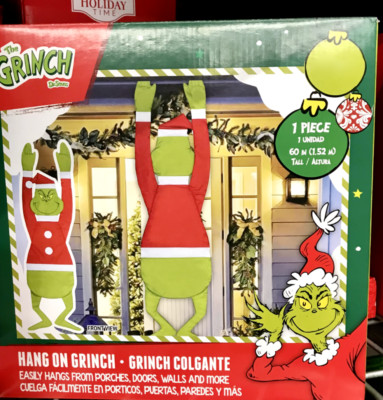 Hang on Grinch 5ft Tall Indoor Outdoor Christmas Decoration Dr. Seuss NEW