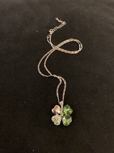 Green White Crystal Silver 18k RGP Four 