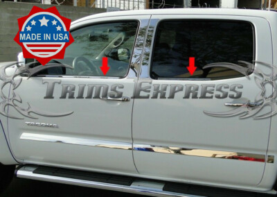 TYGER Fit 98-06 Toyota Tundra Double Cab 4PC Stainless Steel Window Sill Overlay