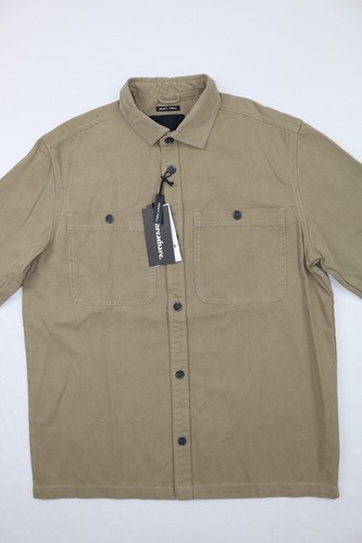 Threadbare Mens Heavy Twill Shirt Jacket Stone Size M Cotton The Shacket - Picture 3 of 11