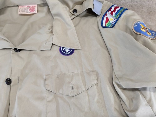 Boy Scouts of America Uniform Shirt Adult 3XL Khaki Short Sleeve Denver Counsel - Picture 7 of 24