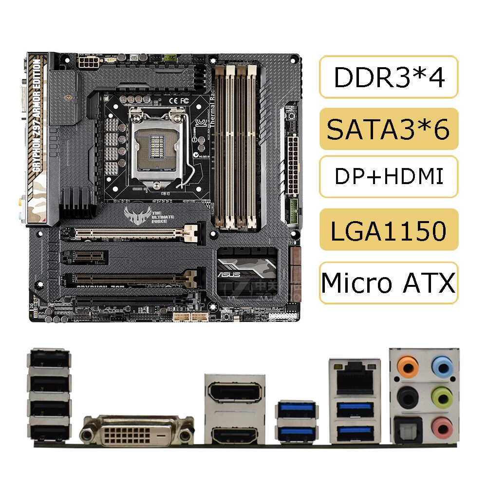 For ASUS GRYPHON Z97 ARMOR EDITION LGA1150 DDR3 DP+DVI+ 6×SATA3 ...
